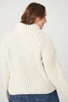 Women's Purl Knit Turtleneck Sweater