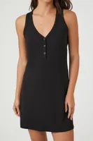 Women's Sleeveless Slip Mini Dress in Black Small