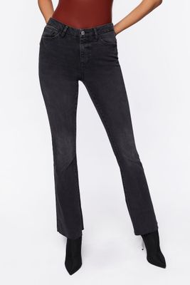 Women's Curvy High-Rise Bootcut Jeans Washed Black,
