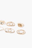 Women's Eye Charm Variety Ring Set in Gold, 6