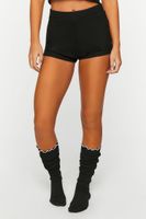 Women's Fitted Pajama Shorts in Black Small