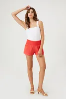 Women's Smocked Textured Shorts Cayenne