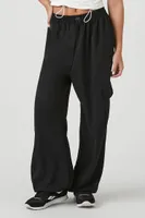 Women's Mid-Rise Cargo Joggers in Black Small