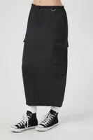 Women's Cargo Maxi Skirt Black