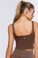 Women's Seamless Mineral Wash Sports Bra in Turkish Coffee Medium