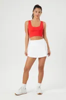 Women's Seamless Longline Sports Bra in Fiery Red Small