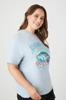 Women's Niagara Falls Graphic T-Shirt in Blue, 3X