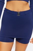 Women's Active Seamless Belted Skort in Navy Small