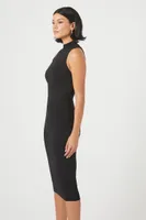 Women's Mock Neck Midi Sweater Dress