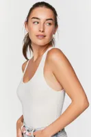 Women's Scoop-Neck Sleeveless Bodysuit in Vanilla Small