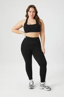 Women's Active Seamless Leggings in Black, 2X