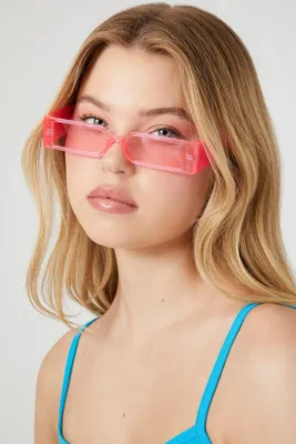 Rectangular Sunglasses in Pink/Pink