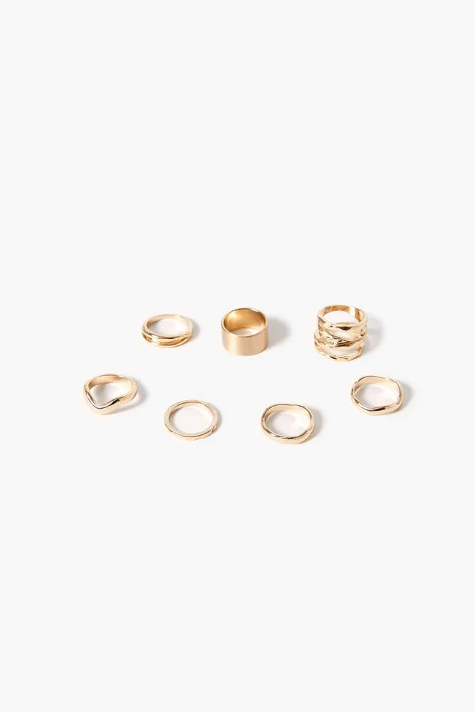 Women's Wavy Ring Set in Gold, 7