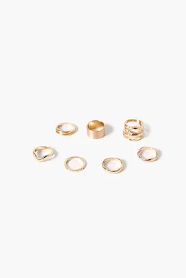 Women's Wavy Ring Set in Gold, 8