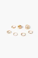 Women's Wavy Ring Set in Gold, 7