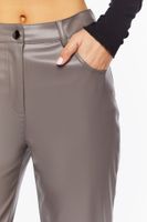 Women's Faux Leather Straight-Leg Pants Neutral