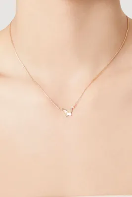 Women's Butterfly Charm Necklace in Gold