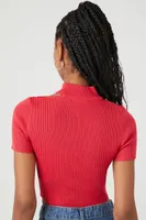 Women's Sweater-Knit Cutout Crop Top