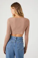 Women's Cropped Cardigan Sweater