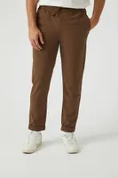 Men Slim-Fit Drawstring Pants in Latte, XXL