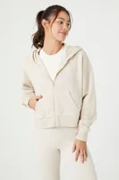 Women's Active Fleece Zip-Up Hoodie in Birch Medium