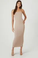 Women's Contour Bodycon Tube Midi Dress in Goat Large