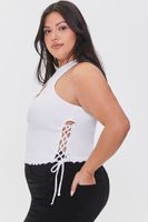 Women's Lucky Me Graphic Tank Top in White, 2X