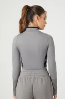 Women's Active Seamless Zip-Up Jacket in Dark Grey Medium