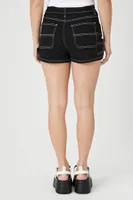 Women's Twill Contrast-Seam Shorts Small