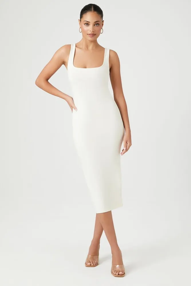 Women's Bodycon Tank Midi Dress in Vanilla Medium