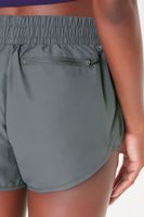 Women's Active Dolphin-Hem Shorts in Grey Small