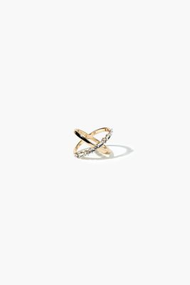 Women's Rhinestone Interlinked Ring in Gold, 8