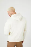 Men Sensational Flaming Heart Hoodie in Cream, XXL