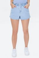 Women's Paperbag Denim Shorts Denim,