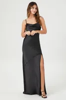 Women's Satin Cutout Cami Maxi Dress