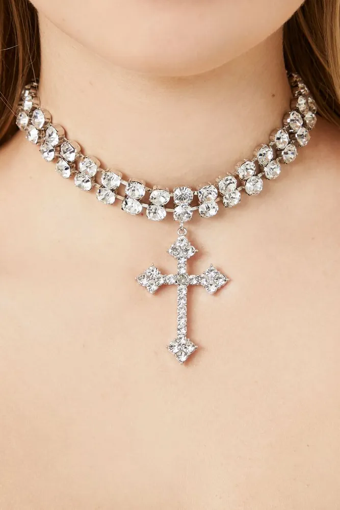 Cross Layered Pendant Necklace – Adorabelles