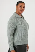 Women's Half-Zip Cable Knit Sweater