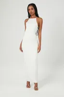 Women's Contour Halter Maxi Dress in Vanilla Small