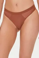 Women's Cheeky Mesh Panties in Root Beer Small