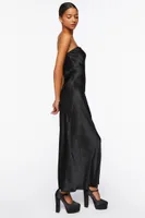 Women's Satin Strapless Maxi Dress