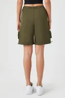 Women's Drawstring Cargo Bermuda Shorts