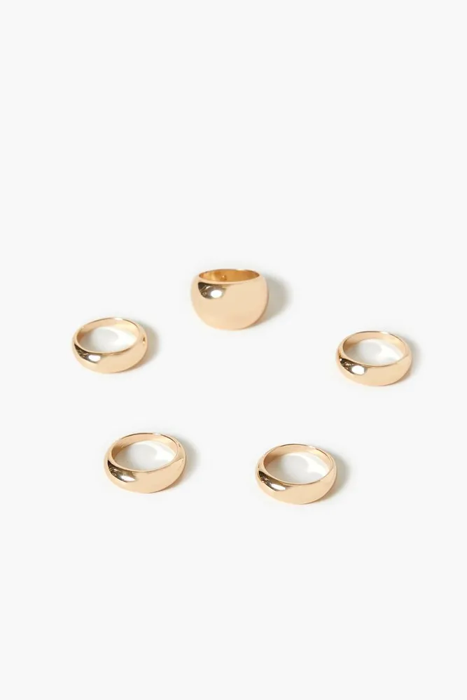 Women's Smooth Ring Set in Gold, 6