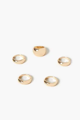 Women's Smooth Ring Set in Gold, 7