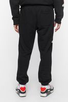 Men Embroidered Cabin Fleece Joggers in Black Large