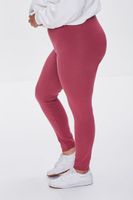 Women's Basic Organically Grown Cotton Leggings in Berry, 0X