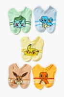 Girls Pokémon Ankle Sock Set - 5 pack (Kids) in Yellow