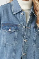 Women's Denim Drop-Sleeve Trucker Jacket