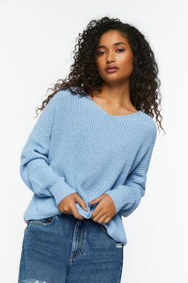 Women's Twist-Back Long-Sleeve Sweater