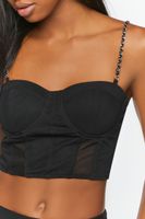 Women's Chain-Strap Bustier Crop Top