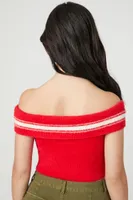 Women's Sweater-Knit Off-the-Shoulder Top